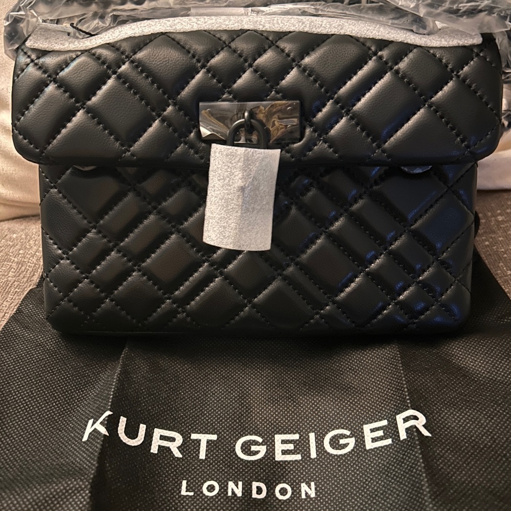 Kurt Geiger London Mini Brixton Drench Leather Shoulder Bag - Picture 2 of 11